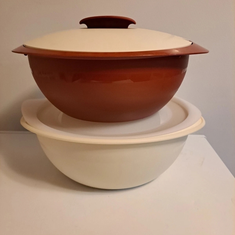 Tupperware Microwave Insulated 4 Piece Heat Serve & Store Bowl